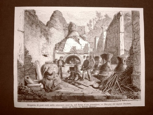 Pompei nel 1863 forno - pompei, di