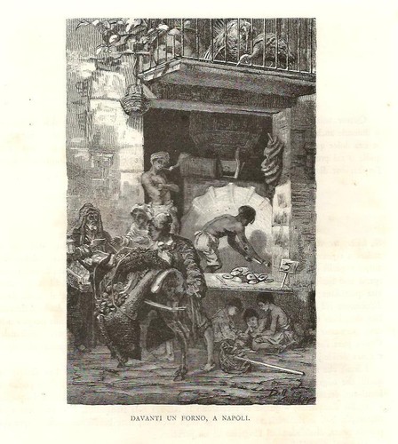 Stampa antica napoli - napoli, forno