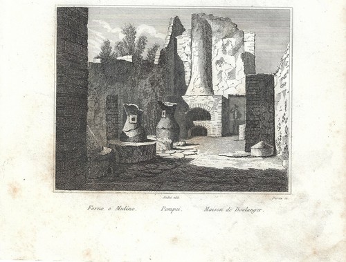 Stampa antica pompei - pompei, casa